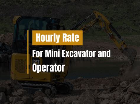 what is the hourly rate for a mini excavator|mini excavator and operator cost.